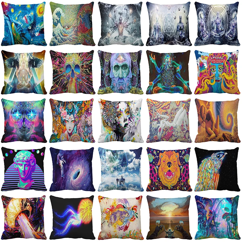 Anime Cushion Cover 40*40cm Psychedelic Trippy Decorative Pillows for Sofa Abstract Art Office Car Lumbar Pillow Case Home Decor
Anime Cushion Cover 40*40cm Psychedelic Trippy Decorative Pillows for Sofa Abstract Art Office Car Lumbar Pillow Case Home Decor
