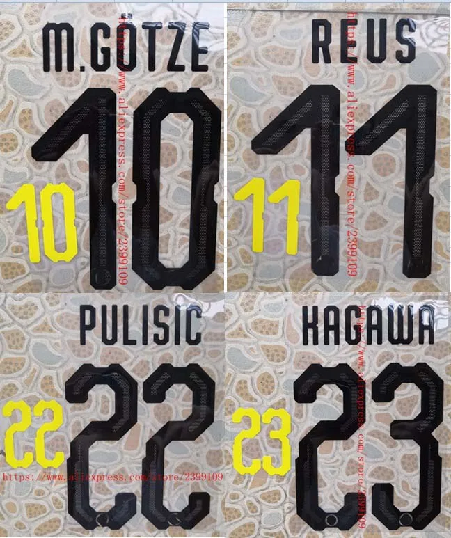 2018-2019 HOME M.GOTZE REUS KAGAWA PULISIC nameset patch badge
2018-2019 HOME M.GOTZE REUS KAGAWA PULISIC nameset patch badge
