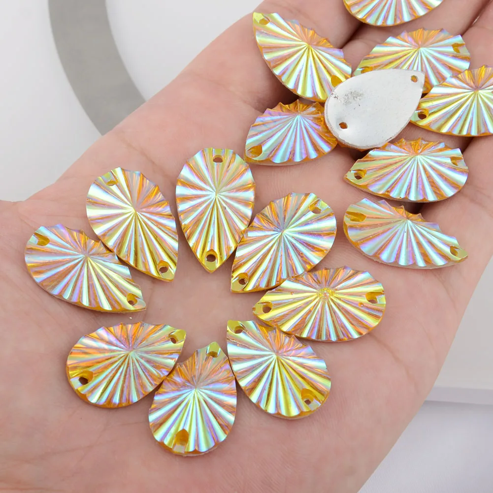 BOLIAO 10Pcs 16*27mm ( 0.63*1.06in ) Drop Shape Acryl Yellow AB Color Crystal Flatback Sew On Clothes Home Decor DIY 2 Hole
BOLIAO 10Pcs 16*27mm ( 0.63*1.06in ) Drop Shape Acryl Yellow AB Color Crystal Flatback Sew On Clothes Home Decor DIY 2 Hole