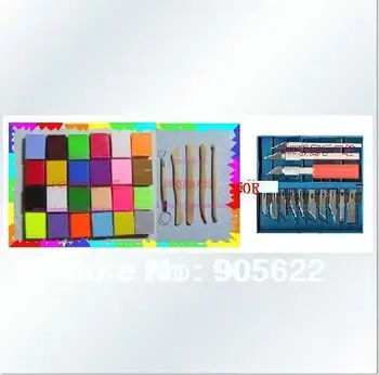 Christmas gifts ,DIY Set,24pcs for 24 color+Free wooden tools or Knife,clay size 4*3*1cm,21g,
Christmas gifts ,DIY Set,24pcs for 24 color+Free wooden tools or Knife,clay size 4*3*1cm,21g,