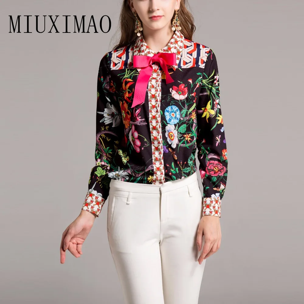 2018 Latest High Quality Fashion Blouse Turn-down Collar Full Sleeve Floral Printed Bow Casual Shirt Elegant Fashion Tops
2018 Latest High Quality Fashion Blouse Turn-down Collar Full Sleeve Floral Printed Bow Casual Shirt Elegant Fashion Tops