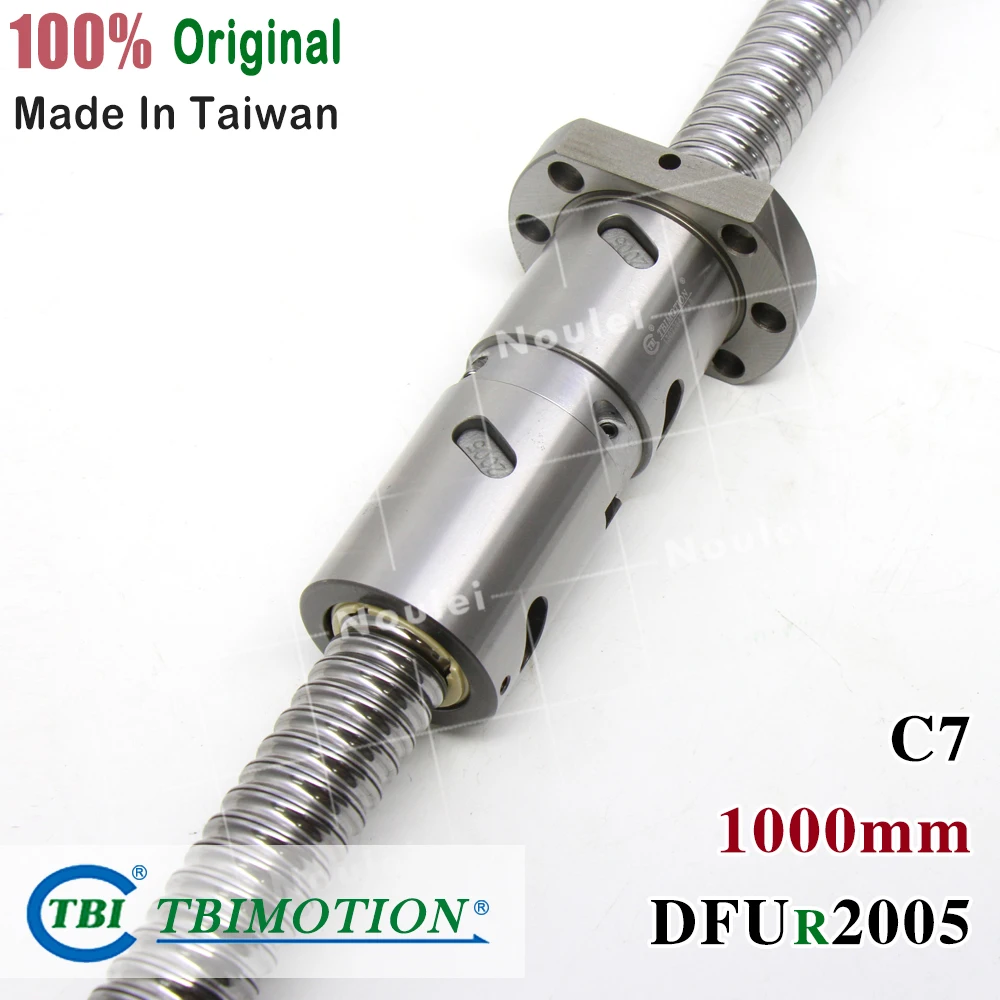 TBI 2005 C7 1000mm ball screw 5mm lead with OFU2005 DFU 2005 ballnut + end machined for CNC diy kit DFU set
TBI 2005 C7 1000mm ball screw 5mm lead with OFU2005 DFU 2005 ballnut + end machined for CNC diy kit DFU set