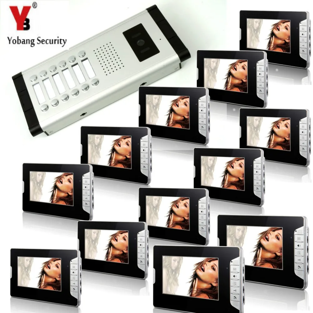 YobangSecurity 12 Unit Apartment Intercom Wired 7 Inch Color HD Video Phone Doorbell Intercom Access System 12 Monitor 1 Camera
YobangSecurity 12 Unit Apartment Intercom Wired 7 Inch Color HD Video Phone Doorbell Intercom Access System 12 Monitor 1 Camera
