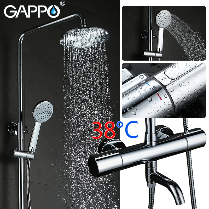 

GAPPO bathroom thermostatic faucet bathtub shower faucet mixer tap waterfall wall mount thermostatic mixer shower faucets taps