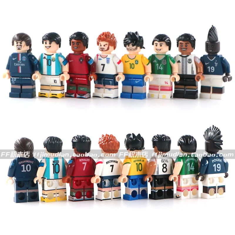 Neymar JR Messi Ronaldo Pogba Zlatan Ibrahimovic Modric De Bruyne Ozil Chicharito Football Soccer Minifigs Compatible With Lego
Neymar JR Messi Ronaldo Pogba Zlatan Ibrahimovic Modric De Bruyne Ozil Chicharito Football Soccer Minifigs Compatible With Lego