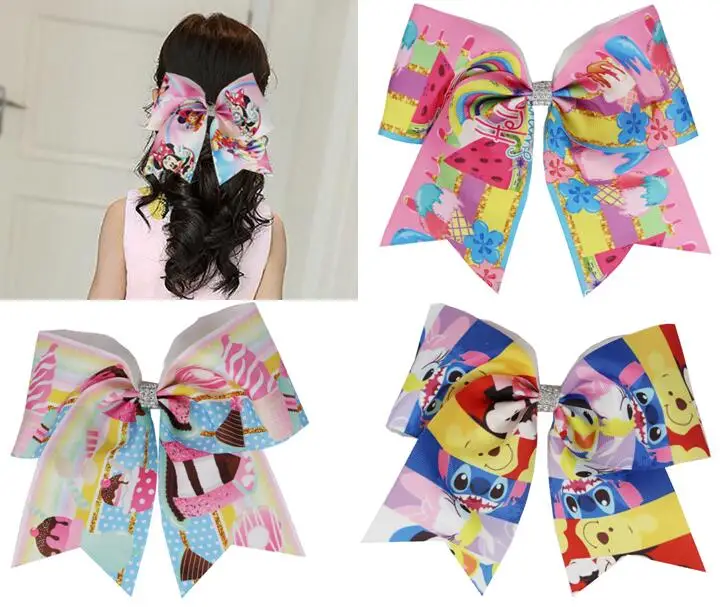 2pieces /UPICK COLOR Big 7" Cheer Bow Ponytail Holder print 3 Inch Ribbon Girls Hair Bows Cheerleading With Elastic Bands 
2pieces /UPICK COLOR Big 7" Cheer Bow Ponytail Holder print 3 Inch Ribbon Girls Hair Bows Cheerleading With Elastic Bands