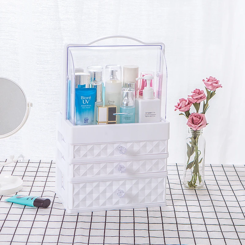 Plastic Makeup Organizer Drawer Beauty Box Bathroom Cosmetics Brush Holder Lipstick Nail Polish Container Desktop Storage Case
Plastic Makeup Organizer Drawer Beauty Box Bathroom Cosmetics Brush Holder Lipstick Nail Polish Container Desktop Storage Case