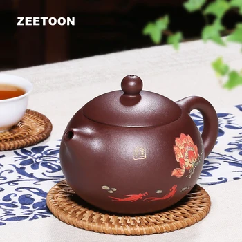 200cc Authentic Yixing Teapot Lotus Xi Shi Pot Master Handmade Chinese Healthy Purple Clay Teaware Tea set Tea Pot Zisha Kettle 
200cc Authentic Yixing Teapot Lotus Xi Shi Pot Master Handmade Chinese Healthy Purple Clay Teaware Tea set Tea Pot Zisha Kettle