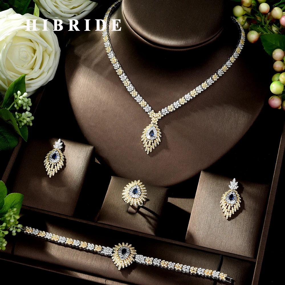HIBRIDE New Fashion Flower Design Gold Color Bridal Jewelry Sets for Women Necklace Pendant Accessories Party Gift Bijoux N-1027
HIBRIDE New Fashion Flower Design Gold Color Bridal Jewelry Sets for Women Necklace Pendant Accessories Party Gift Bijoux N-1027