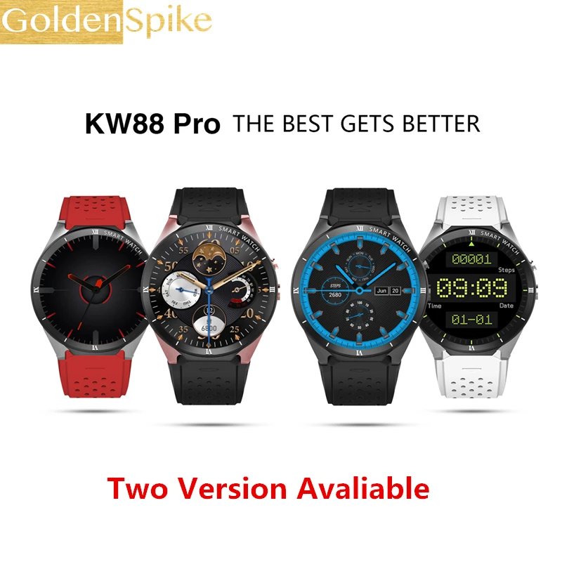 Hot Heart Rate KW88 Pro Smart Watch 1.39 Inch MTK6580 Quad Core 1.3GHZ Android 5.1 3G Smart Watch 400mAh 2.0MP Heartrate Monitor
Hot Heart Rate KW88 Pro Smart Watch 1.39 Inch MTK6580 Quad Core 1.3GHZ Android 5.1 3G Smart Watch 400mAh 2.0MP Heartrate Monitor