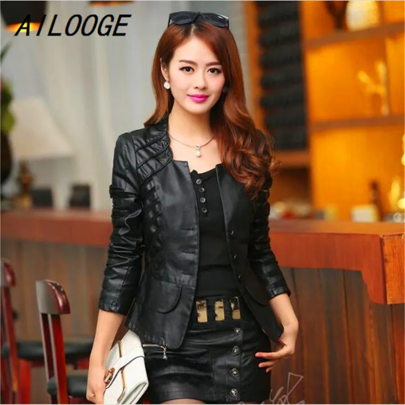 AILOOGE Autumn Leather Jacket Women Casual Long Sleeve Faux Short Coat Fashion Mosaic Plus Size PU Cheap Bomber Jacket Femininas
AILOOGE Autumn Leather Jacket Women Casual Long Sleeve Faux Short Coat Fashion Mosaic Plus Size PU Cheap Bomber Jacket Femininas