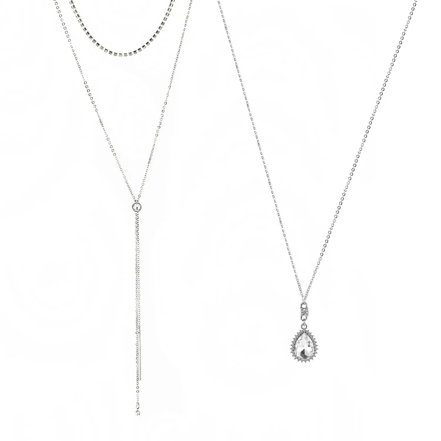 Women Necklaces & Pendants 3 multi layer Necklace Water Drop Tassel Charm Bar Necklace for Women Gift Silver
Women Necklaces & Pendants 3 multi layer Necklace Water Drop Tassel Charm Bar Necklace for Women Gift Silver