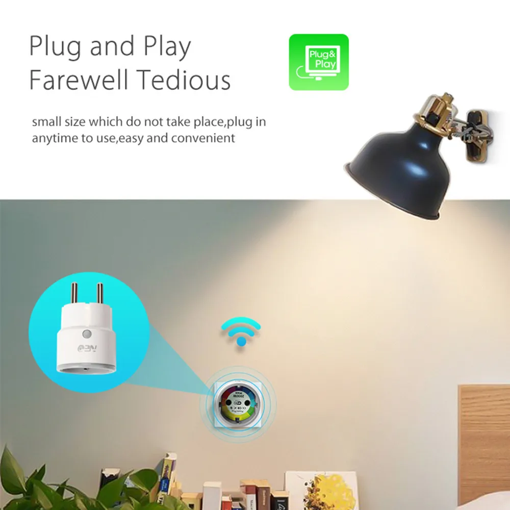 Adjustable Power Universal Smart Mini WiFi Plug Outlet Switch work with Echo kitchen Alexa Google Home Remote EU High quality 26
Adjustable Power Universal Smart Mini WiFi Plug Outlet Switch work with Echo kitchen Alexa Google Home Remote EU High quality 26
