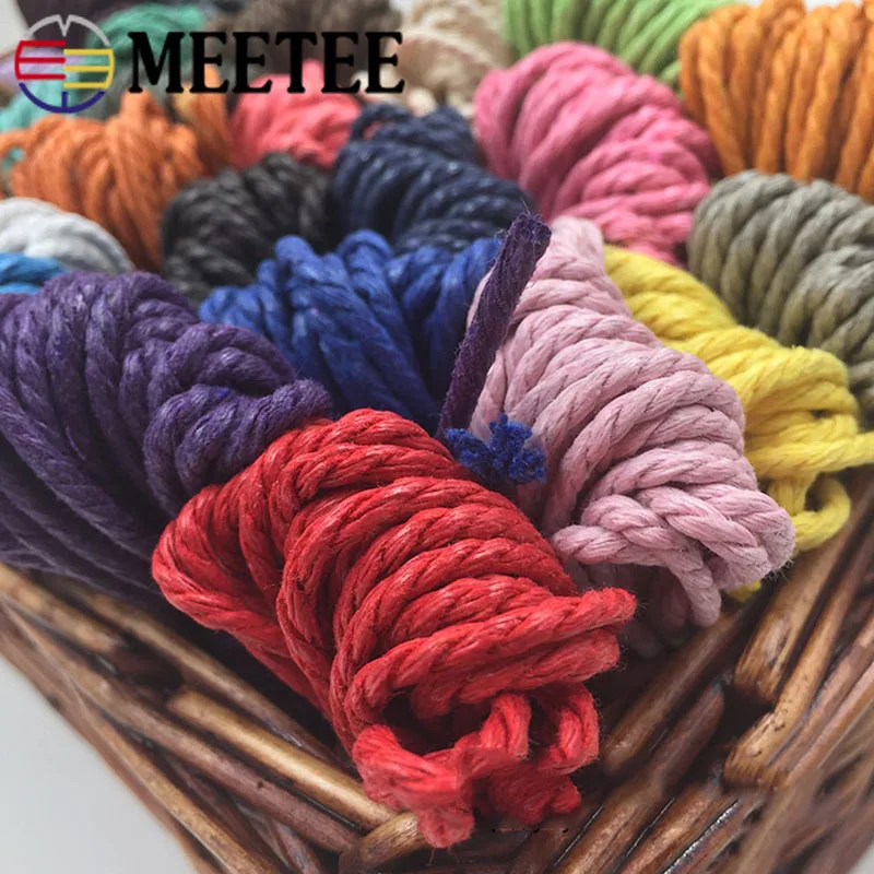 Meetee 30meters 2mm Cotton Cords Three-strand Twisted Colorful Decor Rope DIY String Strap Necklace Rope Craft Accessory
Meetee 30meters 2mm Cotton Cords Three-strand Twisted Colorful Decor Rope DIY String Strap Necklace Rope Craft Accessory