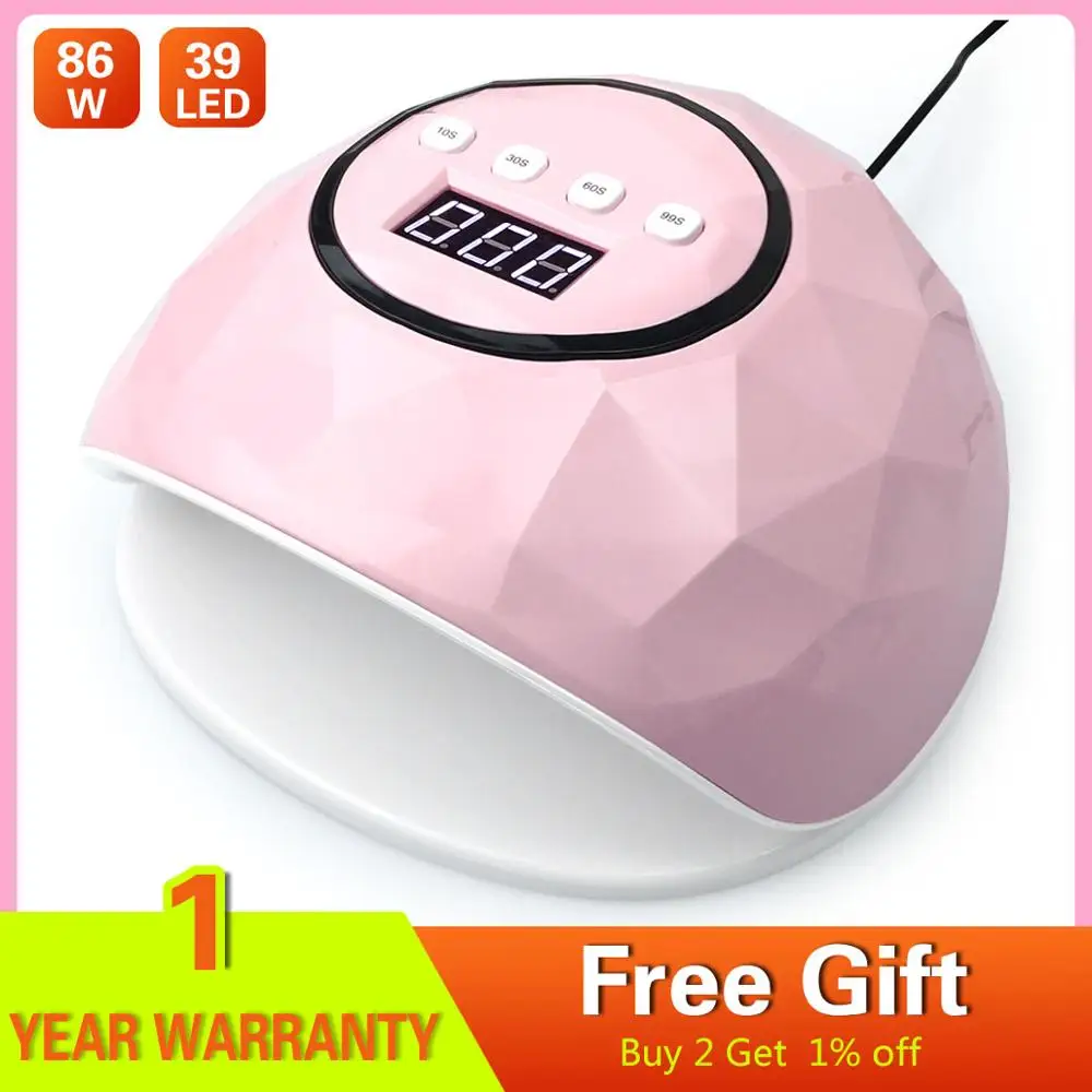86W UV LED Lamp Nail Dryer For All Types Gel F6 39Leds UV Lamp for Nail Machine Curing Lamp With Timer Setting Infrared sensor
86W UV LED Lamp Nail Dryer For All Types Gel F6 39Leds UV Lamp for Nail Machine Curing Lamp With Timer Setting Infrared sensor