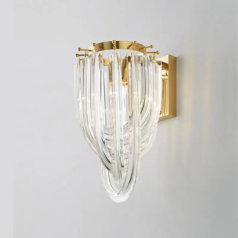 Luxurious American cystal wall lamp wall glass tube corridor aisle wall sconce living room hotel bedroom loft decor wall light
Luxurious American cystal wall lamp wall glass tube corridor aisle wall sconce living room hotel bedroom loft decor wall light