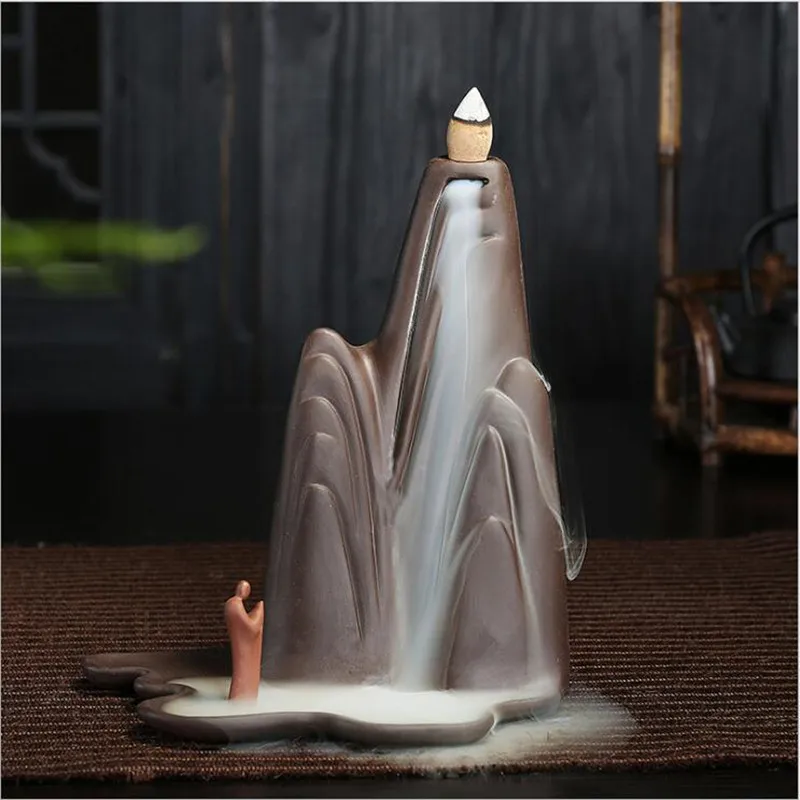 1pc Backflow Incense Burner Creative Home Decor Ceramic Buddha Incense Holder Buddhist Censer + 10Pcs Incense Cones in teahouse
1pc Backflow Incense Burner Creative Home Decor Ceramic Buddha Incense Holder Buddhist Censer + 10Pcs Incense Cones in teahouse