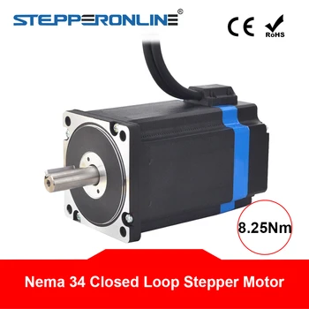 Nema 34 Closed Loop Stepper Motor 8.25Nm 2 Phase Hybrid Nema34 Stepping Motor 6A with Encoder 1000CPR
Nema 34 Closed Loop Stepper Motor 8.25Nm 2 Phase Hybrid Nema34 Stepping Motor 6A with Encoder 1000CPR