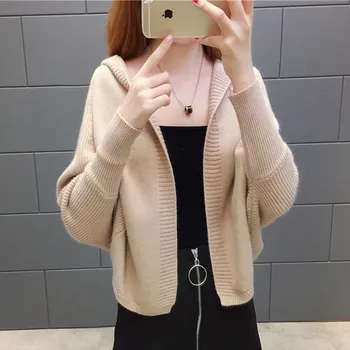 2019 New Autumn Spring Women Sweater Cardigans Casual Cape Bat Short Female Knitted Coat Long Sleeve Hooded Cardigan Sweater 278
2019 New Autumn Spring Women Sweater Cardigans Casual Cape Bat Short Female Knitted Coat Long Sleeve Hooded Cardigan Sweater 278