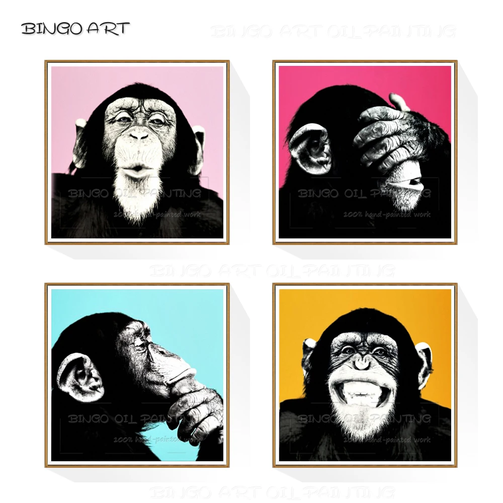 Artist Hand-painted Funny Animal Monkey Oil Painting on Canvas Fashion Design Funny Animal Gorilla Oil Painting for Living Room
Artist Hand-painted Funny Animal Monkey Oil Painting on Canvas Fashion Design Funny Animal Gorilla Oil Painting for Living Room