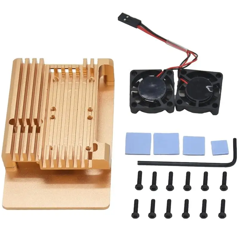 For Raspberry Pi 3 Model B+ Cooling Shell Metal Alloy Aluminum Case Radiator Fan
For Raspberry Pi 3 Model B+ Cooling Shell Metal Alloy Aluminum Case Radiator Fan