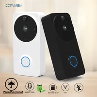 CTVMAN Video Doorbell Door Intercom Waterproof Door Phone Wifi Battery Wireless Doorphone For Apartment Outdoor Doorbell Camera image