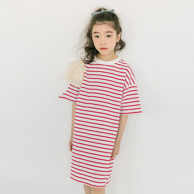 Summer Big girls dresses red stripe cotton knit kids party frocks 2019 teenage princess clothing loose casual tshirt dress 6-16
Summer Big girls dresses red stripe cotton knit kids party frocks 2019 teenage princess clothing loose casual tshirt dress 6-16