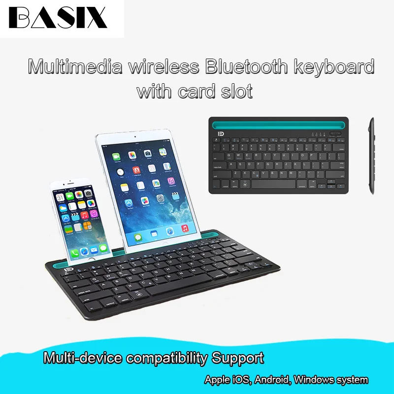 BASIX Wireless Keyboard Mini Bluetooth Keyboard Portable Keypad for IOS Android Windows System Tablet Laptop Smartphone Keypad
BASIX Wireless Keyboard Mini Bluetooth Keyboard Portable Keypad for IOS Android Windows System Tablet Laptop Smartphone Keypad