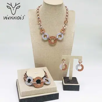 Viennois New Gold Color Necklace Set For Women Round Dangle Earrings Set Party Jewelry Set 2018 
Viennois New Gold Color Necklace Set For Women Round Dangle Earrings Set Party Jewelry Set 2018