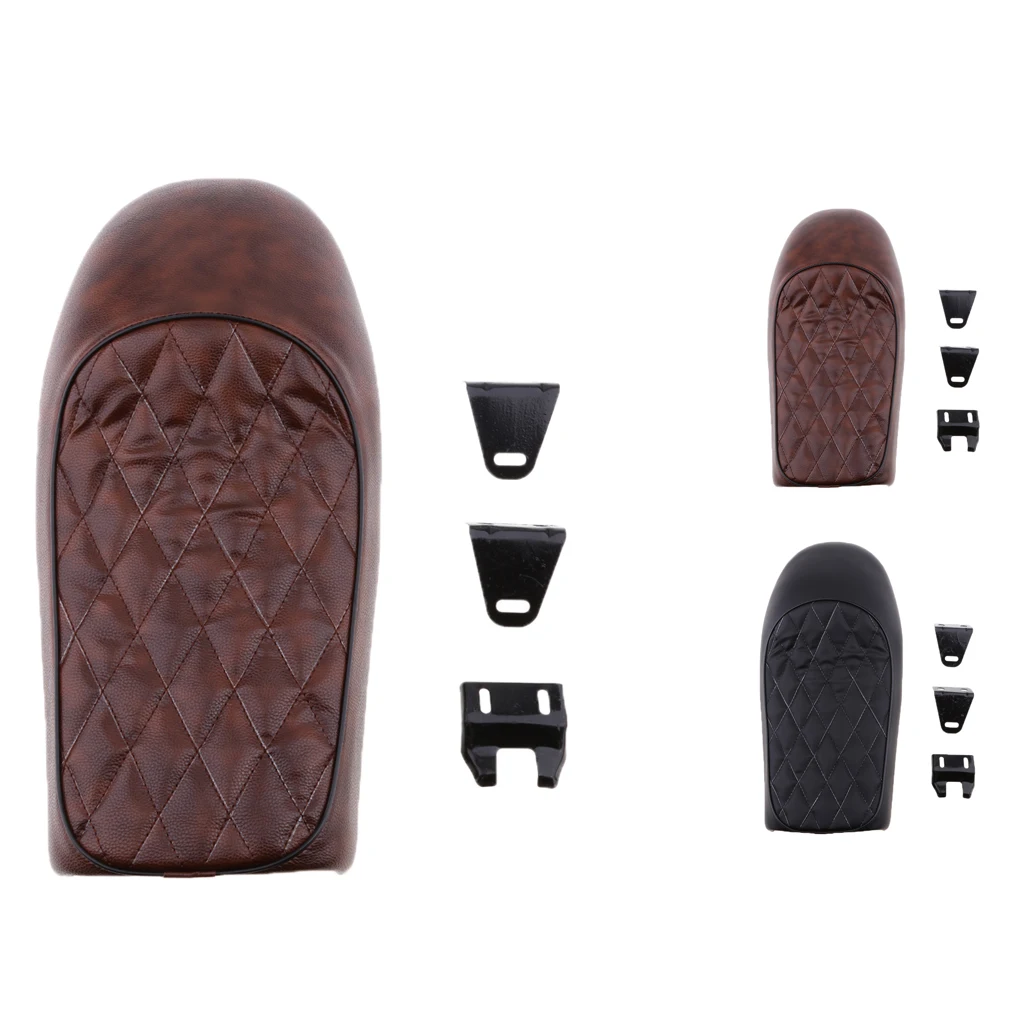 Universal Black Motorcycle Cafe Racer Seat Scrambler Vintage Hump Retro Seat For Honda Yamaha Suzuki Kawasaki Etc Leatherette Universal Black Motorcycle Cafe Racer Seat Scrambler Vintage Hump Retro Seat For Honda Yamaha Suzuki Kawasaki Etc Leatherette