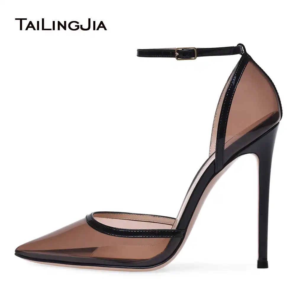 clear womens dress shoes