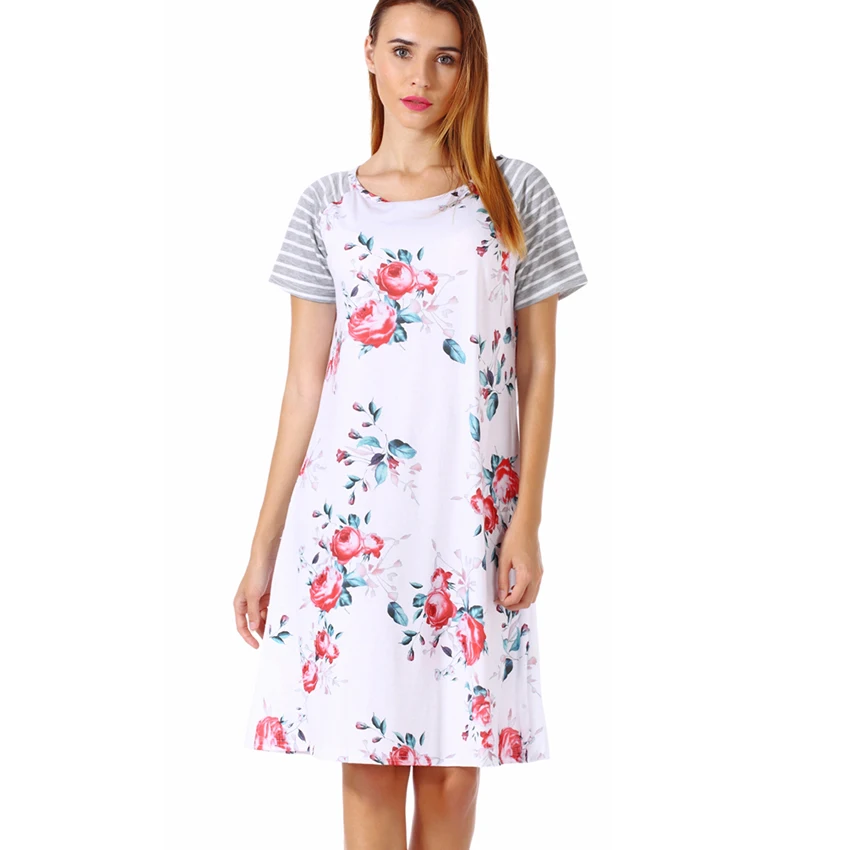 FLORATA Fashion Flower Print Swing Dress Women O Neck Short Sleeve Casual Short Dress 2019 Summer Going Out Shift Dress Female
FLORATA Fashion Flower Print Swing Dress Women O Neck Short Sleeve Casual Short Dress 2019 Summer Going Out Shift Dress Female