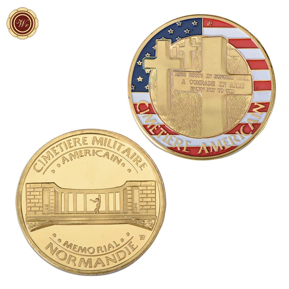 WR Cimetiere Militaire Challenge Golden Coin Cross Commemorative Metal Americain Metal Art Crafts for Souvenir
WR Cimetiere Militaire Challenge Golden Coin Cross Commemorative Metal Americain Metal Art Crafts for Souvenir