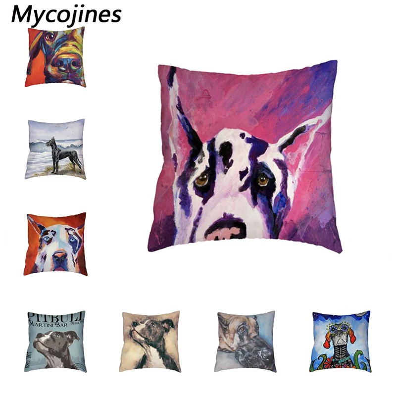 Clever Dog Print Cushion Cover Polyester Peach Skin Greyhound Dalmatian Bully Dog Pillowcase Car Seat Home Sofa Chair Decoration
Clever Dog Print Cushion Cover Polyester Peach Skin Greyhound Dalmatian Bully Dog Pillowcase Car Seat Home Sofa Chair Decoration