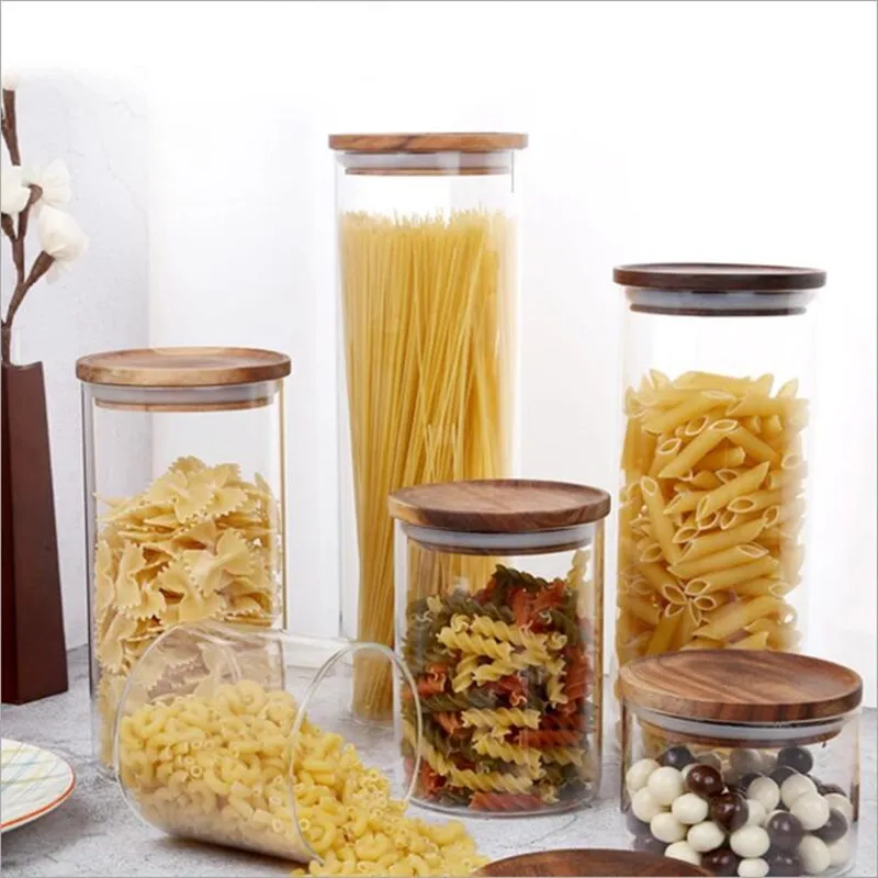 Six Sizes Glass Storage Tank With Wood Cover Spices Sugar Jar Container Kitchen Food Bottle Coffee Beans Tea Caddy 1pc
Six Sizes Glass Storage Tank With Wood Cover Spices Sugar Jar Container Kitchen Food Bottle Coffee Beans Tea Caddy 1pc