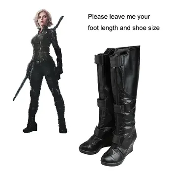 

Black Widow Natasha Romanoff Cosplay Boots Avengers 3 Infinity War Shoes Movie Heroine Shoes Halloween Props Costume Accessories