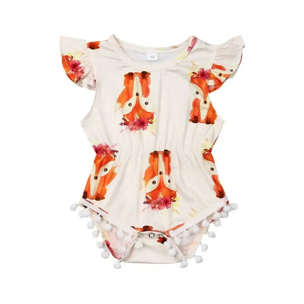 girl fox romper bodysuit jumpsuit clothes outfits cute newborn