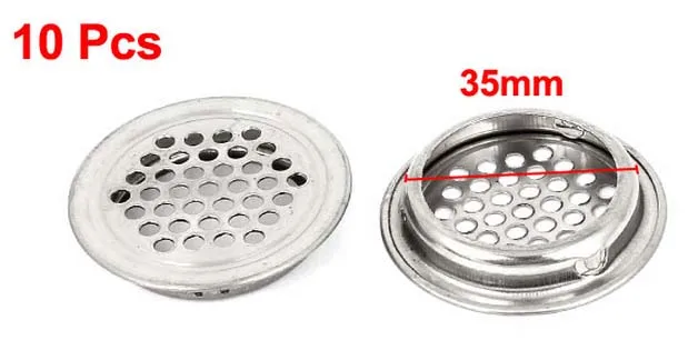 

Best Promotion Wholesale Price 10pcs 35x42mm Dia Round Stainless Steel Mesh Shoes Cabinet Air Vent Louver Cover