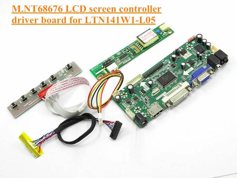 New Driver board DIY Controller Board (HDMI+DVI+VGA) M.NT68676.2 For LTN141W1-L05 LCD screen 
New Driver board DIY Controller Board (HDMI+DVI+VGA) M.NT68676.2 For LTN141W1-L05 LCD screen
