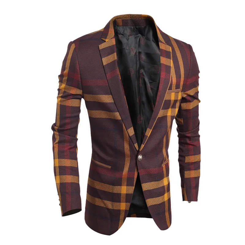 Spring and autumn new fashion big lattice men casual Slim suit single-breasted brand designer clothing men's suits XZ22
Spring and autumn new fashion big lattice men casual Slim suit single-breasted brand designer clothing men's suits XZ22