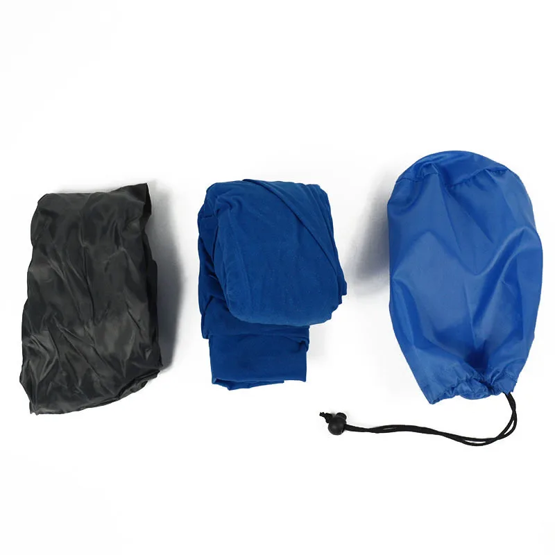 XC USHIO 3 Layers Inflatable Travel Foot Rest Pillow With Dust Cover 385g Airplane Train Car Footrest Cushion With Storage Bag (16)