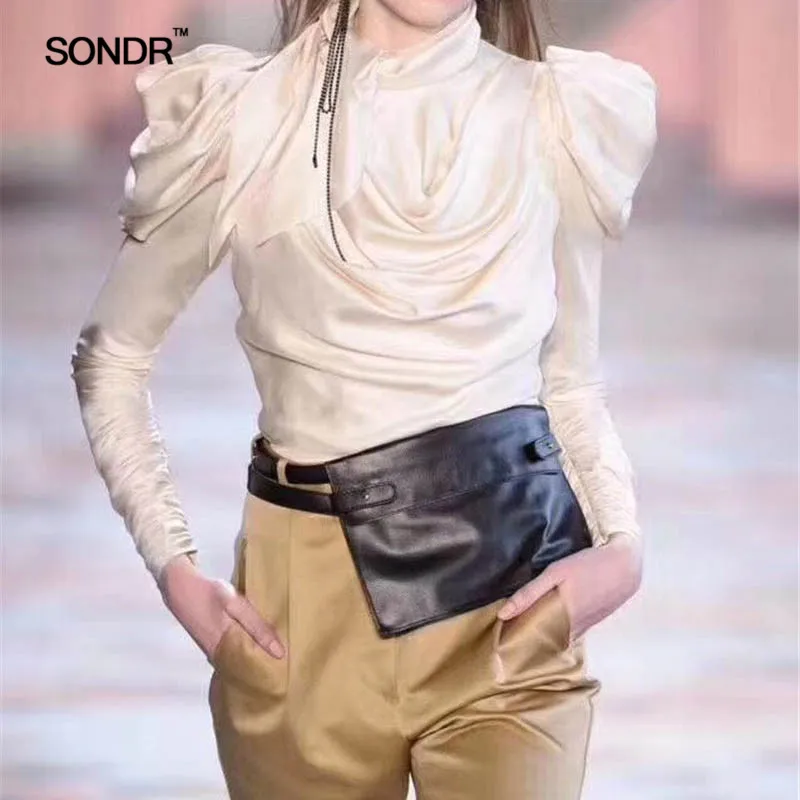 SONDR 2019 Summer Satin Women's Shirts Blouse Women Puff Long Sleeve Lace Up Big Sizes Tops Female Fashion Clothing Bowknot New
SONDR 2019 Summer Satin Women's Shirts Blouse Women Puff Long Sleeve Lace Up Big Sizes Tops Female Fashion Clothing Bowknot New