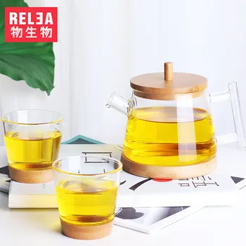Handcraft Teapot Heat Resistant Glass jug Bamboo Lid tray Glass Kettle stainless steel Strainer classical Chinese teapot set
Handcraft Teapot Heat Resistant Glass jug Bamboo Lid tray Glass Kettle stainless steel Strainer classical Chinese teapot set