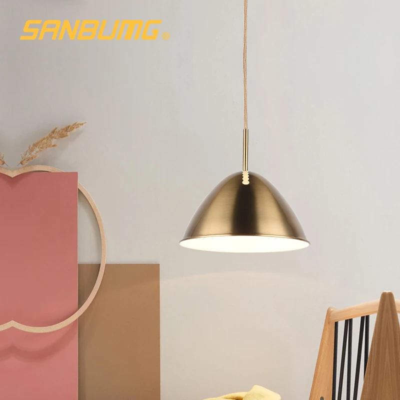 SANBUGM Nordic Creative Plated Pendant Lights Iron Pot Lampshade E27 Base Hanging Light Home Dining Living Room Lighting
SANBUGM Nordic Creative Plated Pendant Lights Iron Pot Lampshade E27 Base Hanging Light Home Dining Living Room Lighting