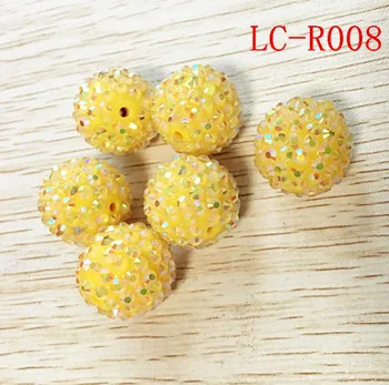 Newset 20MM 100pcs/lot yellow color 100pcs / lot Chunky Clear AB resin rhinestones ball Beads for necklace making
Newset 20MM 100pcs/lot yellow color 100pcs / lot Chunky Clear AB resin rhinestones ball Beads for necklace making