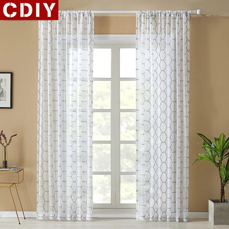 CDIY Tulle Curtains for Livring Room Modern Geometric Sheer Curtain for Bedroom Voile Curtain Fabric Organza Voile Window Drapes
CDIY Tulle Curtains for Livring Room Modern Geometric Sheer Curtain for Bedroom Voile Curtain Fabric Organza Voile Window Drapes