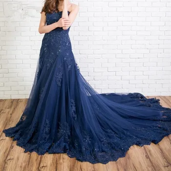 Blue Muslim Evening Dresses Mermaid Sweetheart Tulle Lace Beaded Islamic Dubai Saudi Arabic Long Evening Gown Prom Dress
Blue Muslim Evening Dresses Mermaid Sweetheart Tulle Lace Beaded Islamic Dubai Saudi Arabic Long Evening Gown Prom Dress