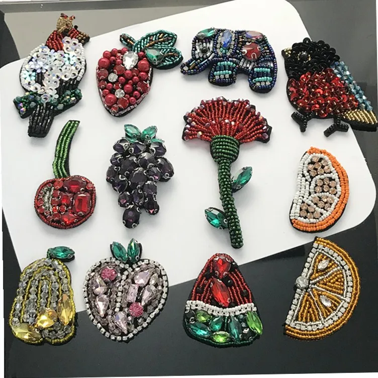 1pcs Rhinestone Handmade fruit animals Beaded Patch for Clothing Sewing Beading Applique Clothes Shoes Bags Decoration Patch
1pcs Rhinestone Handmade fruit animals Beaded Patch for Clothing Sewing Beading Applique Clothes Shoes Bags Decoration Patch
