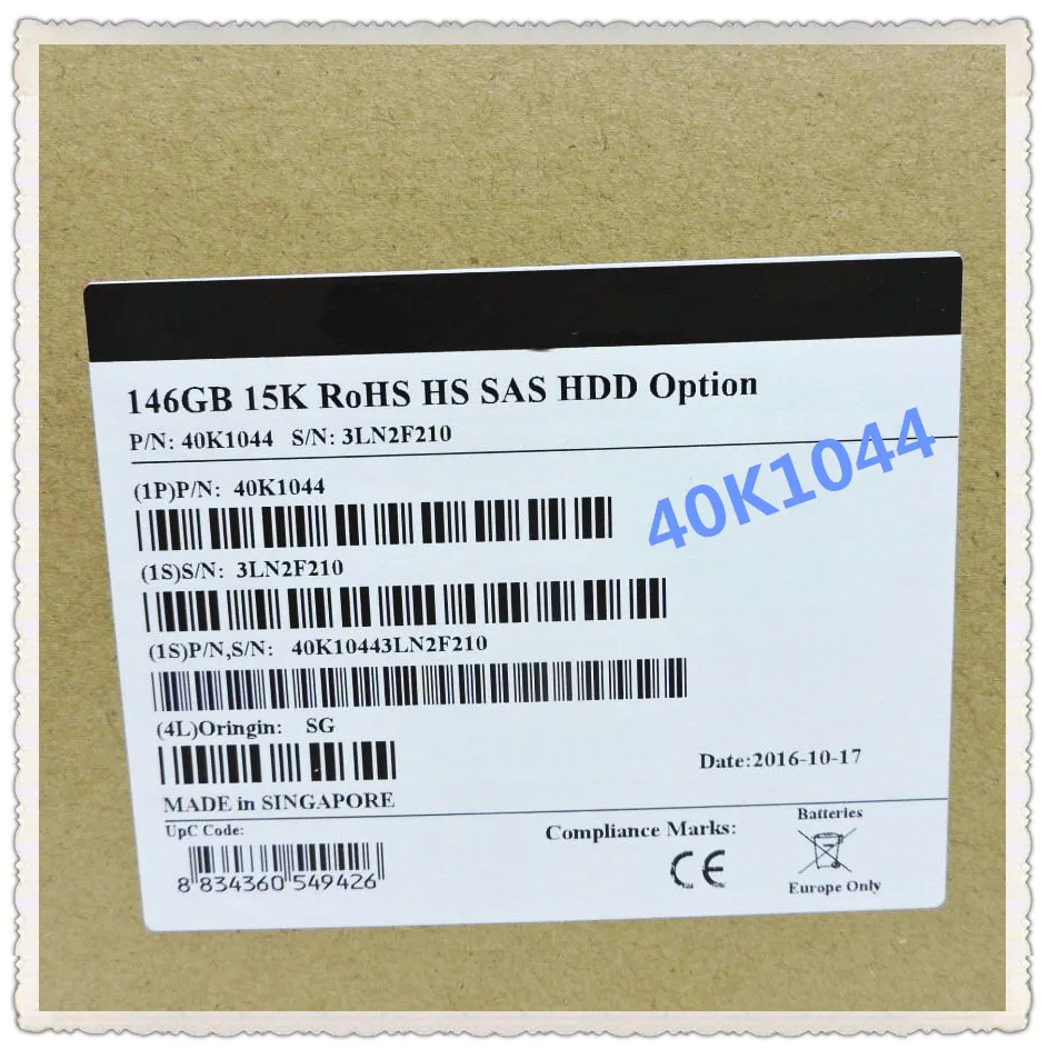 40K1044 26K5842 39R7350 146G 15K SAS 3.5 X3650 Ensure New in original box. Promised to send in 24 hours
40K1044 26K5842 39R7350 146G 15K SAS 3.5 X3650 Ensure New in original box. Promised to send in 24 hours
