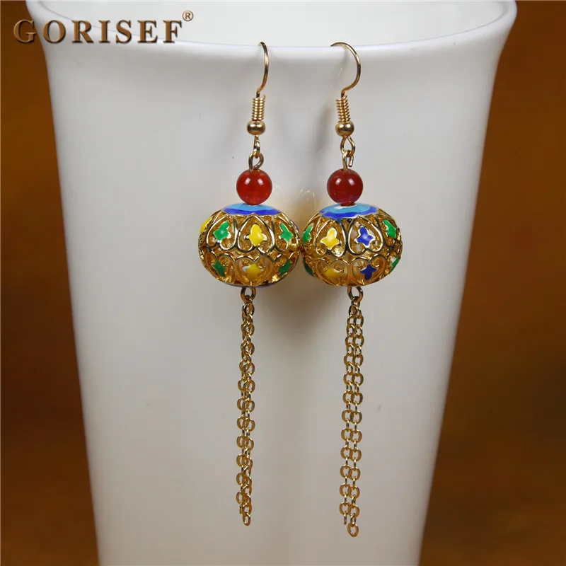 2018 new cloisonne craft female earrings hollow tassel lantern copper ear hook hypoallergenic handmade jewelry hot sale
2018 new cloisonne craft female earrings hollow tassel lantern copper ear hook hypoallergenic handmade jewelry hot sale